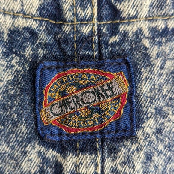 Vintage Cherokee Acid Wash Denim Vest - Picture 6 of 7